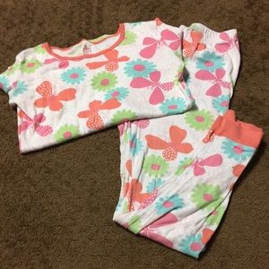 Butterfly floral pjs Girls size 14 Children’s Place pj set cute pajamas EUC